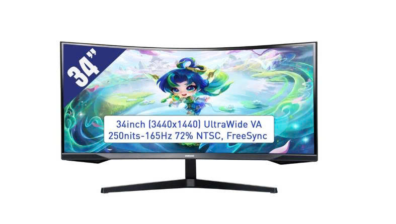 Màn hình Samsung LC34G55TWWEXXV 34″ (UltraWide 3440 x 1440/ VA/ 165Hz/ 1 ms)